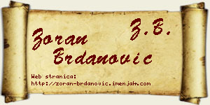 Zoran Brdanović vizit kartica